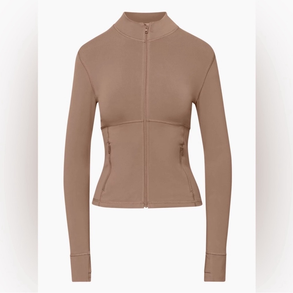 Aritzia TNA Life Relay Zip Jacket Deep Taupe